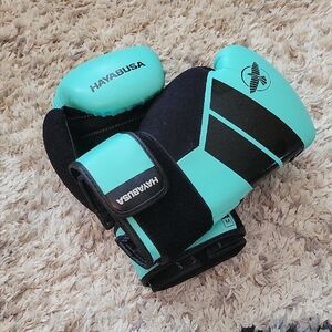 Hayabusa S4 Teal and Black Boxing Gloves Size M
